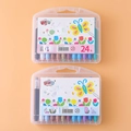 Due set di pennarelli acrilici da 24 colori in custodie trasparenti per pittura DIY - Pennarelli acrilici a 24 colori