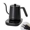 Matte black gooseneck kettle with 100V Type A plug for temperature-controlled coffee brewing - Type A Black Classic Handle JP Plug 100V