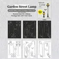 Garden street lamp themed lace border decorative paper stickers for scrapbooking - Garden Street Lamp