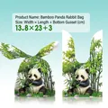 Sacchetti Panda Bambù con orecchie di coniglio 13,8x23cm confezione per caramelle - Panda di Bambù / 50 Pezzi