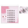 Self-adhesive segment eyelashes in a natural black sunflower style for easy DIY application - Glue-Free Guppy Style
