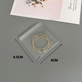 Thickened transparent PVC jewelry bag showing 8.5x8cm dimensions for earrings - 50 Silk 8x8.5cm