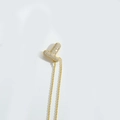 Gold letter L necklace with sparkling crystals on a fine twisted rope chain - Letter T
