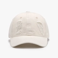 Off-white washed distressed baseball cap for men and women with vintage torn details - Adjustable / White