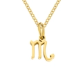 Golden Scorpio zodiac sign necklace made of stainless steel with a minimalist pendant - Scorpio-Gold