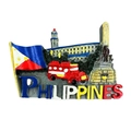 3D resin Philippines fridge magnet souvenir with colorful flag and landmark design - Philippines