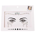 Iridescent aurora face crystal stickers for forehead and eyes on white card packaging - HF-85