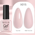 LILY'CUTE light pink gel polish X015 with glossy and matte finish effect comparison - Light Pink (15)