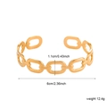 18k gold plated stainless steel chunky chain link cuff bracelet with 6cm inner diameter - Gold Chunky Chain Link