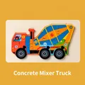 Educational wooden cement mixer truck puzzle for kids with numbered blocks 1 to 10 - Cement Mixer