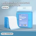 Thick M size pet training urine pads with 50 pieces of blue 45x60cm absorbent mats - Size M 45x60cm (50 Count) / Aqua