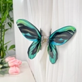 Elegant emerald green butterfly hair claw clip with gradient translucent wing texture - Blue Green Morpho 11.5CM