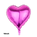 18-inch heart-shaped foil balloon in rose red color for romantic party decoration - Rose Red Heart