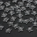 Transparent 10mm star-shaped acrylic beads with center hole for DIY jewelry making - Clear White