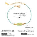 Dettaglio del bracciale LOVE con specifiche di taglia e acciaio inossidabile impermeabile - Bracciale Intrecciato Verde