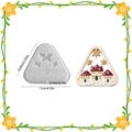 Silicone mold and finished triangle resin Christmas house tea light holder with dimensions - Star & House Lid