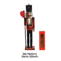 50cm klassischer roter Nussknacker-Soldat mit Fahne und Geschenkverpackung - Z5014-Fahnenträger-Soldat