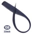 Single piece 22-inch dark blue and black clip-in hair extension for women - Dark Blue Mixed (130H)