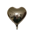 Golden heart-shaped aluminum foil balloon with a high-reflective polished metallic finish - 18 Inch / Light gold