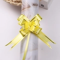 Yellow gift pull bow with gold edges and festive ribbon for gift packaging decoration - Yellow Gold Edge