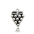 Silver wine grape alloy pendant with vintage finish for DIY jewelry and crafts - 10554-Antique Silver Grapes