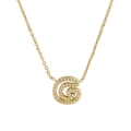 Elegant 18k gold plated brass necklace featuring a micro-pave zircon letter G pendant - Letter G