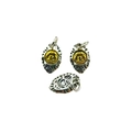 Silber-Gold-Tibet-Anhänger in Blattform für DIY-Schmuck und buddhistische Gebetsketten - Nr. 1 / 10x15mm