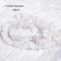 Macro shot of 1 strand of 16-inch natural clear crystal beads for tree of life jewelry - White Crystal