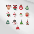 Set of 13 Christmas enamel charms including Santa, elk, and trees for DIY jewelry making - Mixed Set of 13 Styles One Each