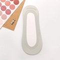 Fantasmini grigio chiaro in seta di ghiaccio con silicone antiscivolo sul tallone - Taglia unica / Grigio