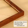 Solid rosewood picture frame corner with beveled edge, 16x29mm profile for oil paintings - Rosewood Color