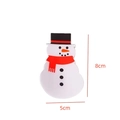 Cartoon snowman hair claw clip with black hat and red scarf, size 8cm by 5cm - Drip Oil Snowman with Star