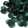 Silk artificial rose petals in deep green color for wedding and party decorations - Dark Green (46)