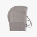 Cagoule femme en laine tricotée taupe avec cordon de serrage réglable pour le plein air - Khaki (24B062)