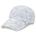 Unisex quick-dry baseball cap with grey speckled pattern and white breathable fabric - Adjustable / White