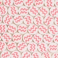 Wassermann Symbol rosa Wellenmuster auf weißen Polymer-Ton-Perlen für DIY-Schmuck - Wassermann
