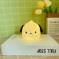 Cute yellow cartoon dog night light with warm glow on book for creative gifts - Fat Pochacco