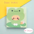 Cartoon kat plaknotities in kikkerpak, 8x8cm formaat met 80 afscheurbare vellen - Schattige dieren plaknotities - Kikker kitten / 80 Stuks/Verpakking