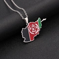 Steel Afghanistan Flag Necklace