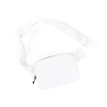 Marsupio impermeabile in nylon bianco con cinturino regolabile e zip nera di qualità - Bianco