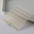 Autocollants 5D en relief pour ongles avec motifs de tulipes roses et jaunes adhésifs - Tulipe (TS-016)