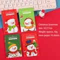 Set of 4 Christmas snowman mini notebooks with red and green festive covers - Christmas Snowman Mini Notebook