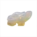Carved sea turtle figurine in iridescent opal finish with luminous rainbow colors - Opalite 1.5 Inch