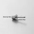 Componente de pendiente de acero con cierre de 4mm y poste roscado fino de 0,8mm - 6mm Longitud de barra / Calibre 0.8 mm Cierre de Pendiente 4 mm - Color Acero