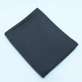 Dark gray jersey headscarf in premium mercerized cotton, elegantly folded on white surface - Dark Grey(11)