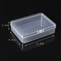 Clear 28-grid rectangular plastic nail art storage box with latch and size 11.5x8.5x2.8cm - 11.5 Rectangular Box (11.5*8.5*2.8cm)