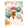School season foil balloon set, back to school party decoration with 5 cute pieces. - Pencil Theme / Five-Piece Set