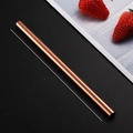 Single 21.5cm rose gold stainless steel metal straw with brushed finish for drinks - Rose Gold (Straight) 12*215mm