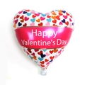 Palloncino in alluminio a cuore da 18 pollici con scritta Happy Valentine's Day - Stile Cuori Colorati Fascia Rosa