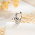 Boucles d'oreilles nœud en argent avec zircons pour un style vintage coréen délicat - Argent (Unique)